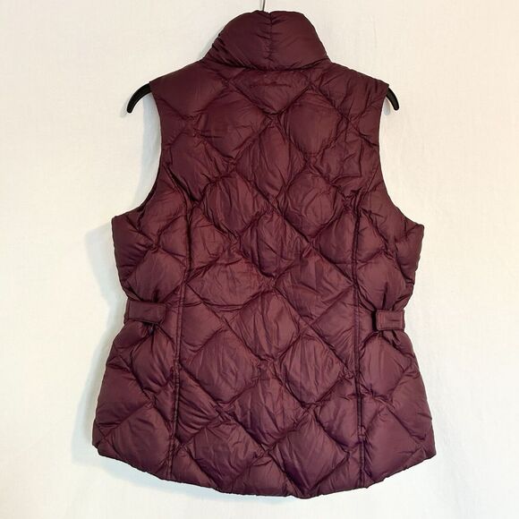Eddie Bauer Burgundy Goose Down Puffer Vest Women's Medium EB700 Fill Power EUC - Picture 3 of 12